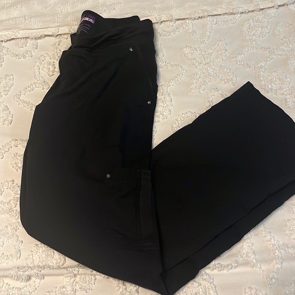 Healing Hands Purple Label Yoga Black Scrub Pant Small